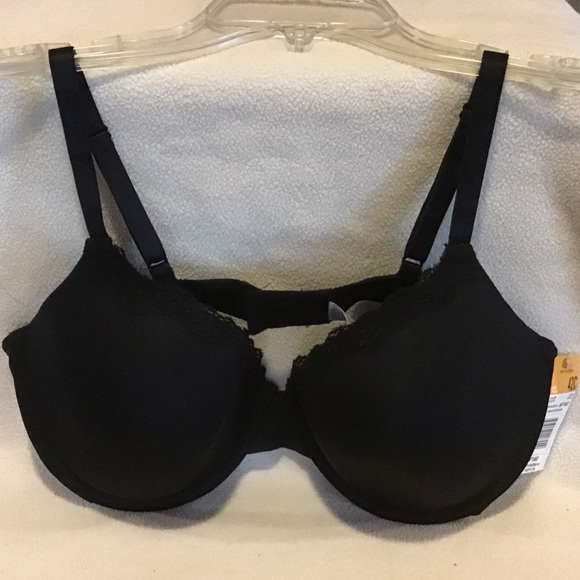 Fruit of the Loom Black Smooth Cup Underwire Bra Adjustable Straps 42C NWT - Picture 1 of 3